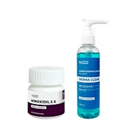Minoxidil 2,5MG Cápsulas Y Gel facial piel mixta a grasa 120ml